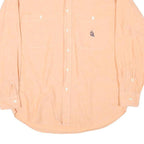 NAUTICA Mens Peach Button-Down Shirt S Cotton Blend Classic Fit Casual