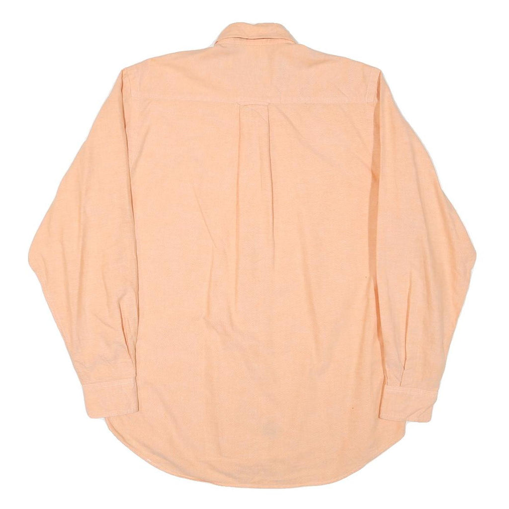 NAUTICA Mens Peach Button-Down Shirt S Cotton Blend Classic Fit Casual