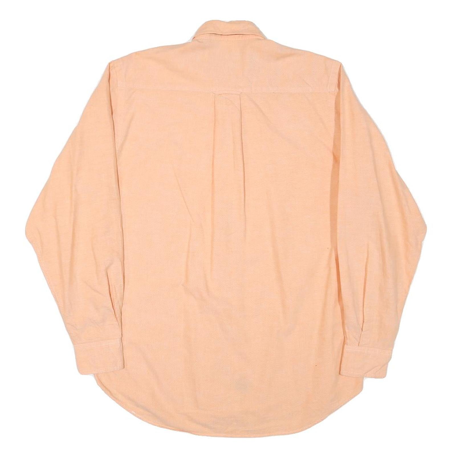 NAUTICA Mens Peach Button-Down Shirt S Cotton Blend Classic Fit Casual