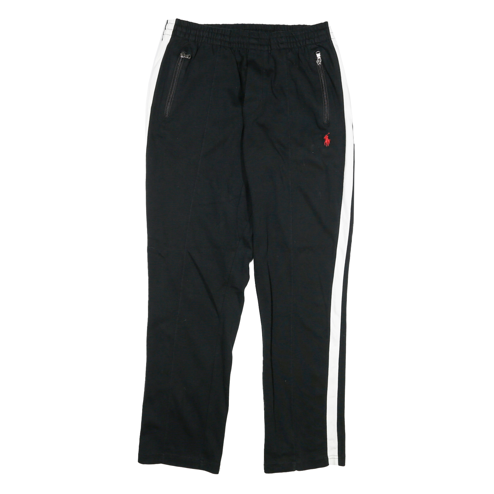 POLO RALPH LAUREN Mens Joggers Black & White Slim Tapered S W28 L29 Track Pants