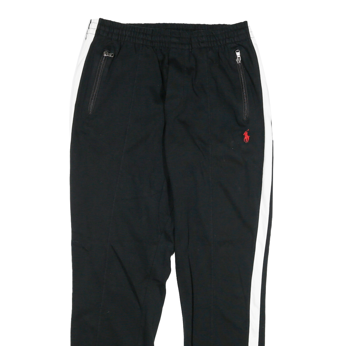 POLO RALPH LAUREN Mens Joggers Black & White Slim Tapered S W28 L29 Track Pants