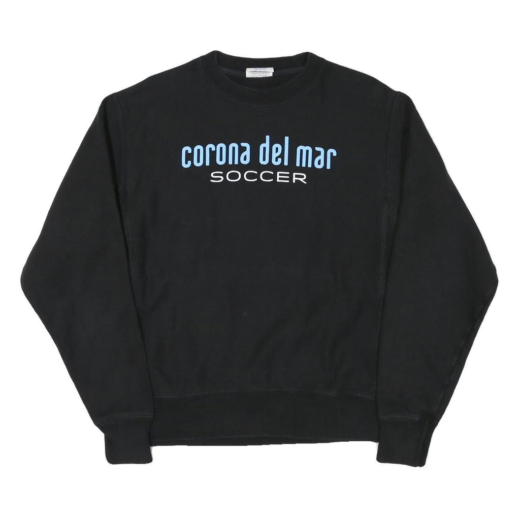 CHAMPION Mens Black Corona Del Mar Soccer Crew Neck M Sweatshirt Casual