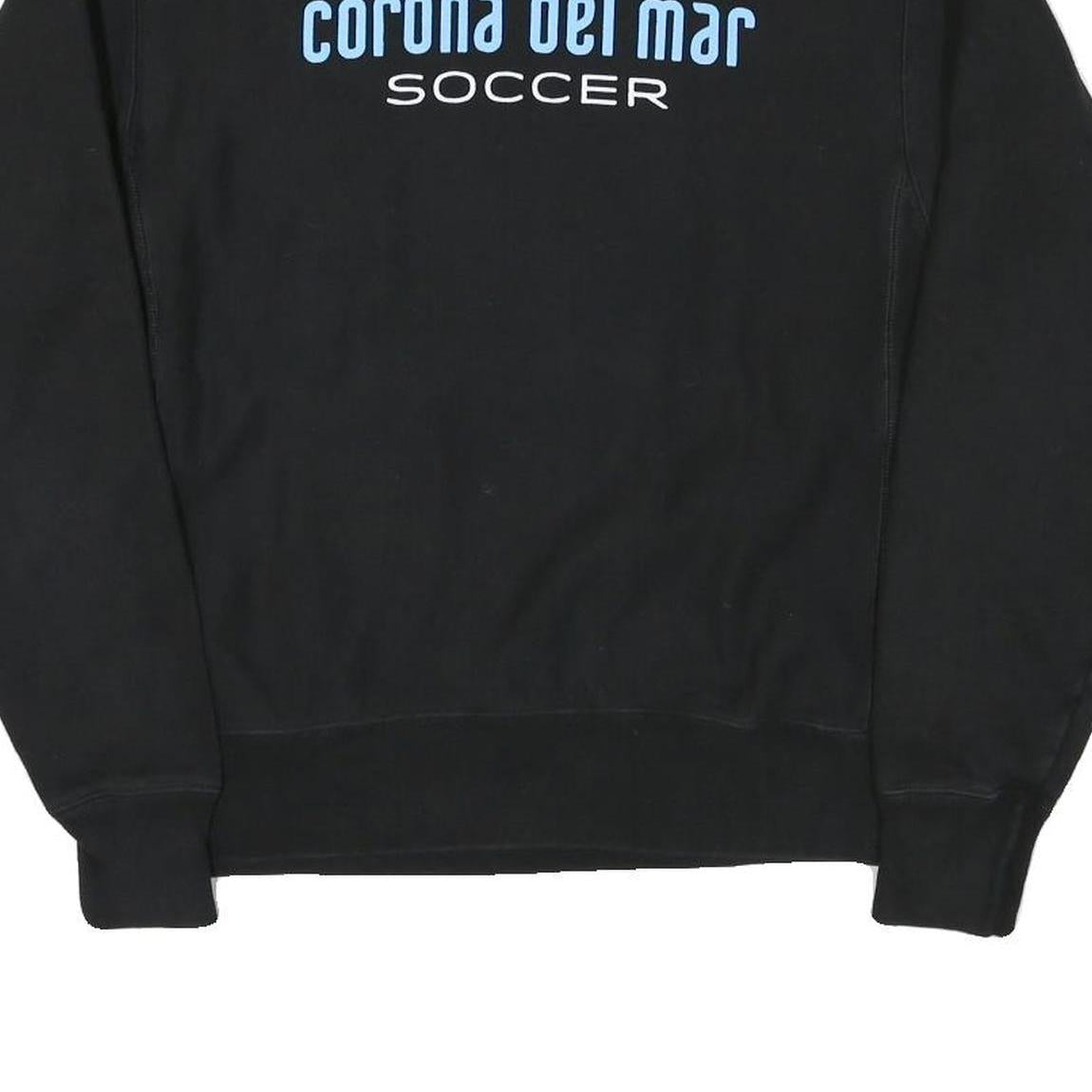 CHAMPION Mens Black Corona Del Mar Soccer Crew Neck M Sweatshirt Casual