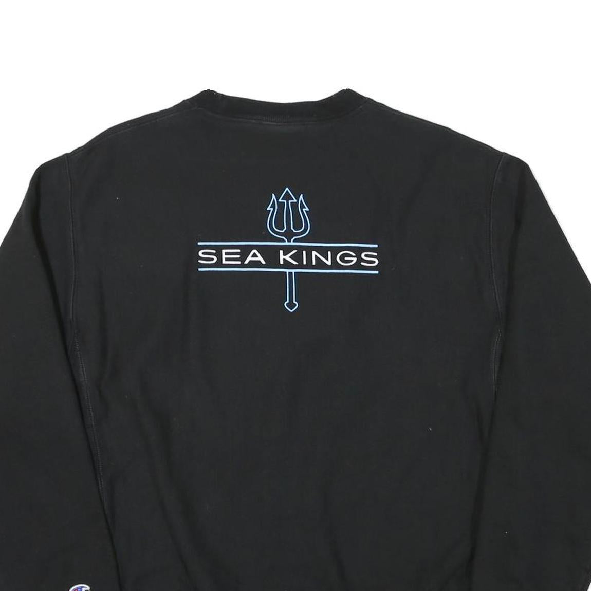CHAMPION Mens Black Corona Del Mar Soccer Crew Neck M Sweatshirt Casual