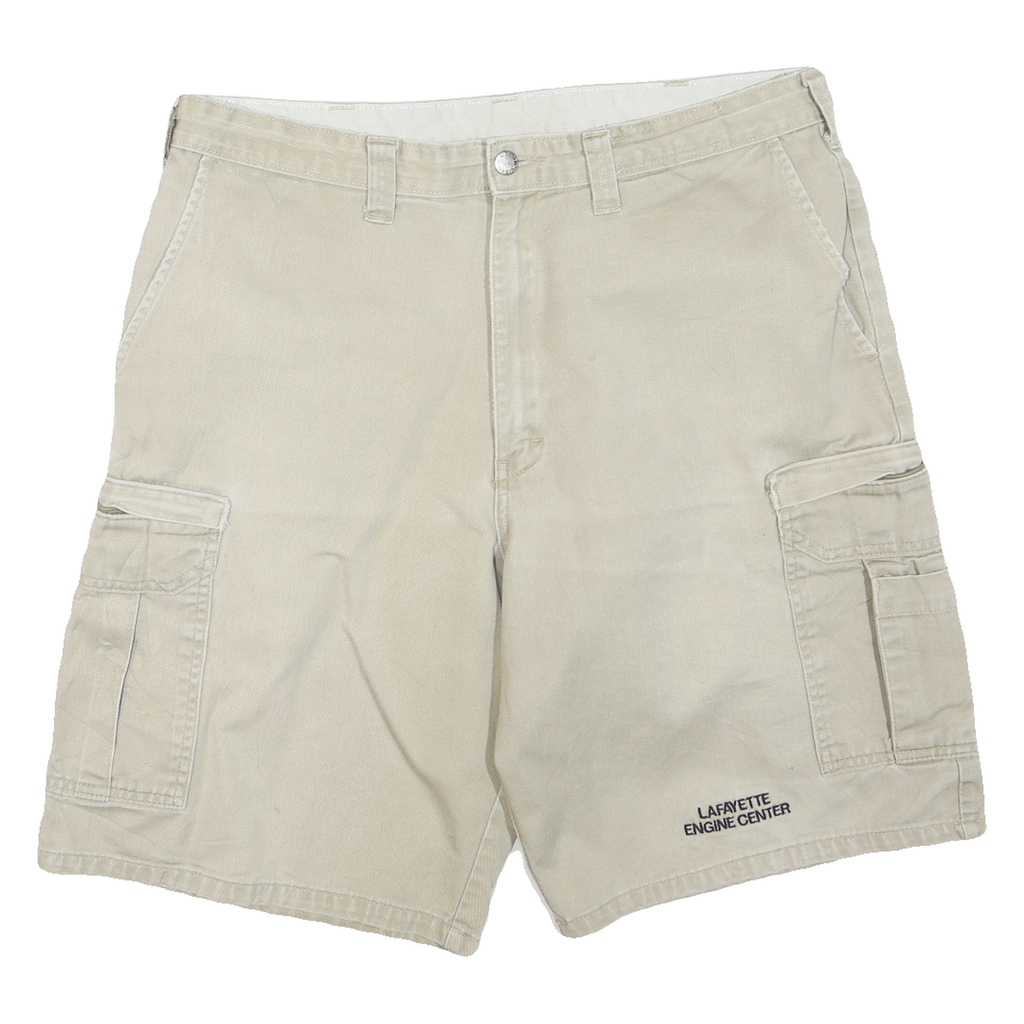 DICKIES Mens Shorts Beige Cargo Plain L W36 Durable Cotton Blend Casual