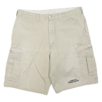 DICKIES Mens Shorts Beige Cargo Plain L W36 Durable Cotton Blend Casual