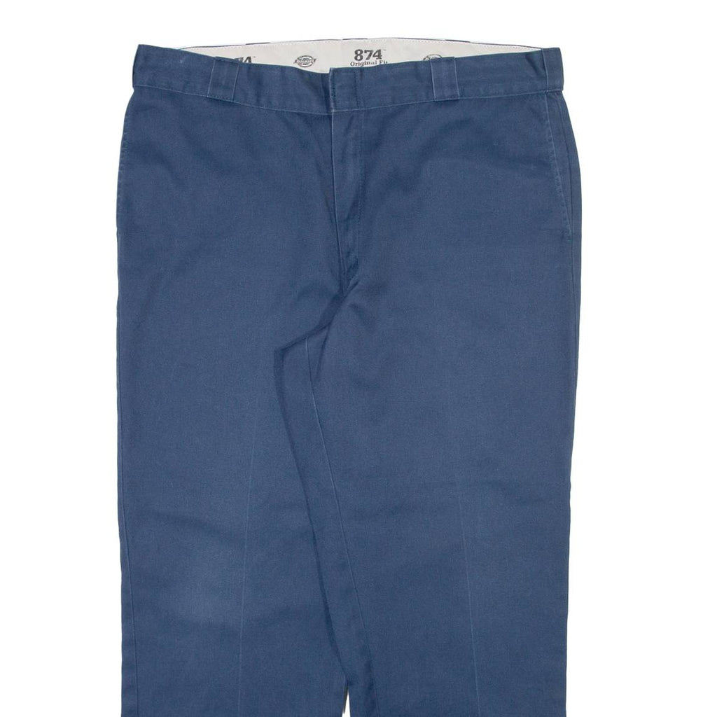 DICKIES 874 Workwear Mens Trousers Blue Regular Straight W40 L30