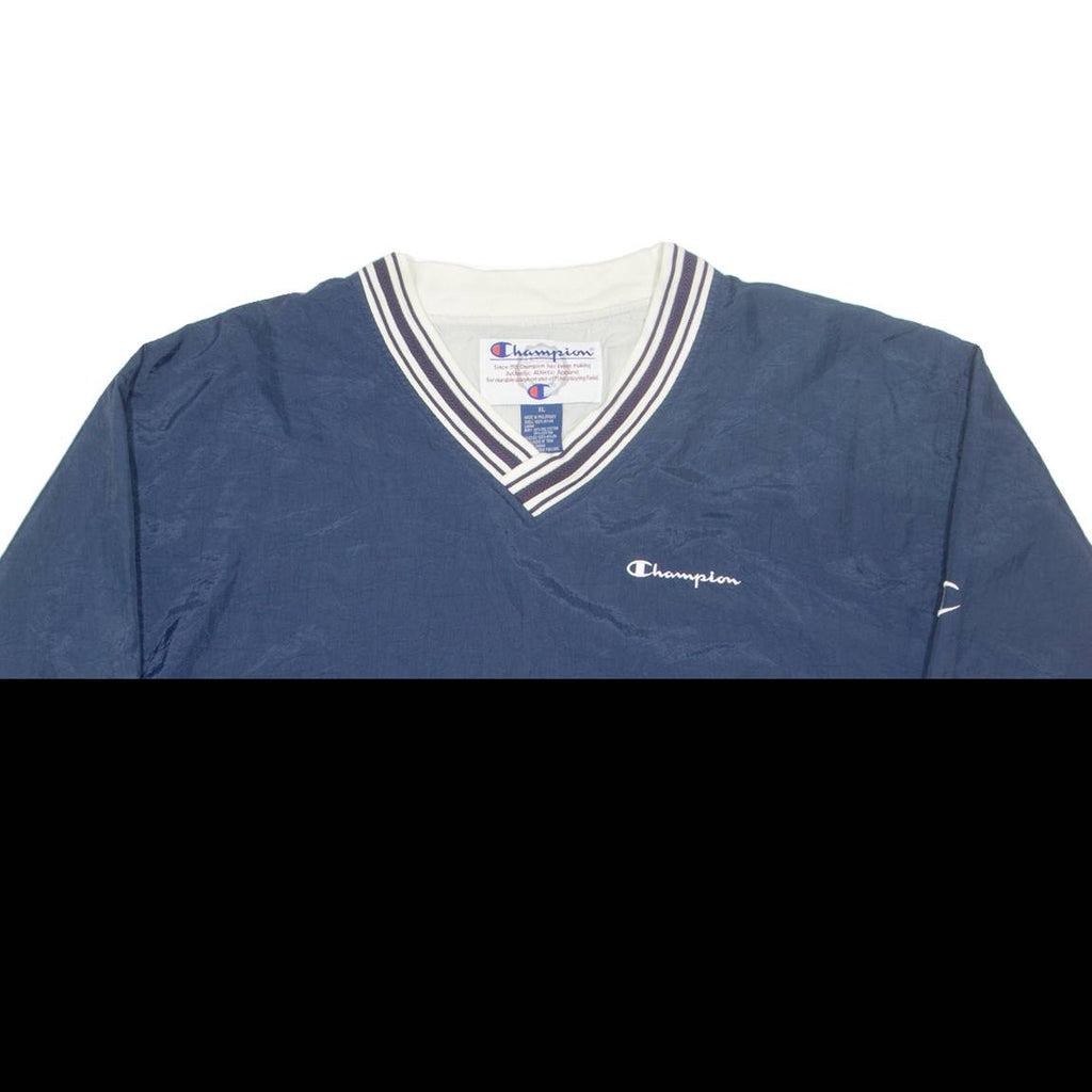 CHAMPION Training Mens Sweatshirt Blue V-Neck XL