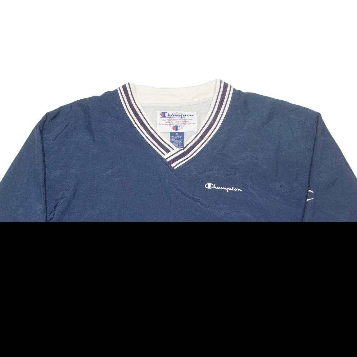 CHAMPION Training Mens Sweatshirt Blue V-Neck XL