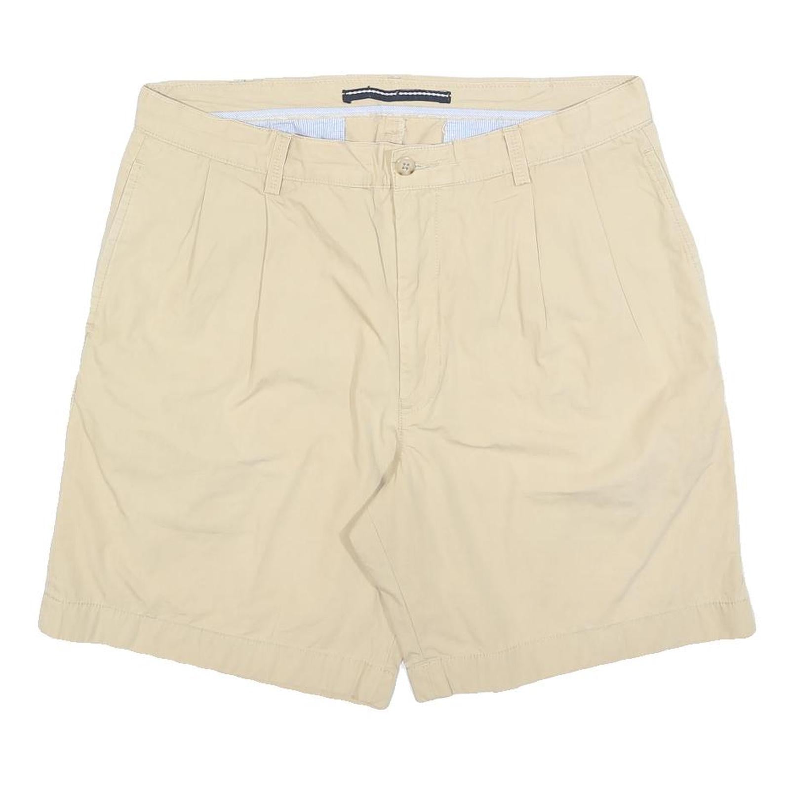 NAUTICA Mens Shorts Beige Casual Plain L W36 Cotton Blend Summer Wear