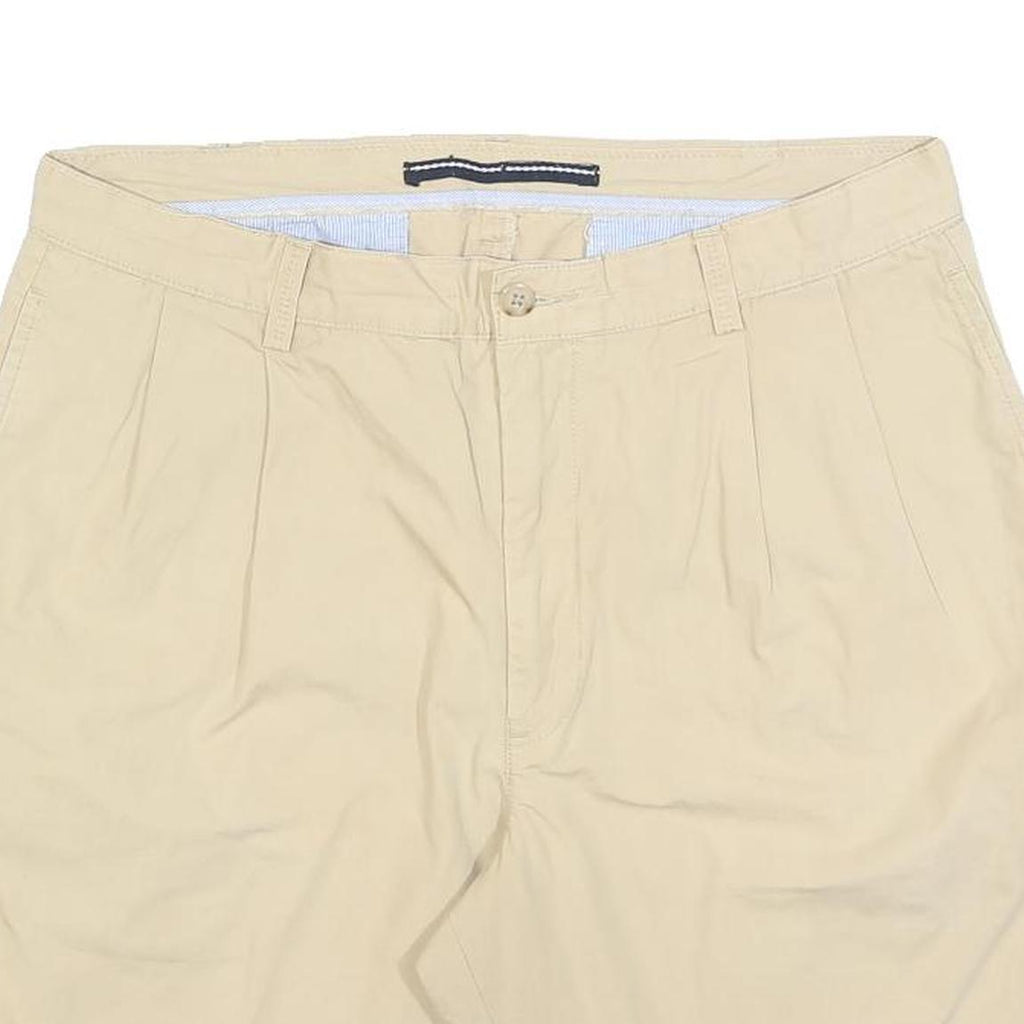 NAUTICA Mens Shorts Beige Casual Plain L W36 Cotton Blend Summer Wear