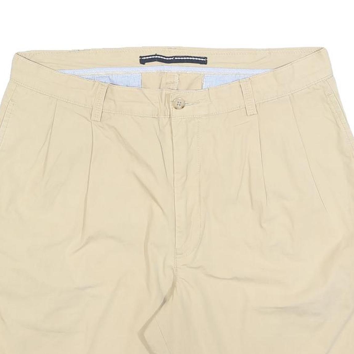 NAUTICA Mens Shorts Beige Casual Plain L W36 Cotton Blend Summer Wear