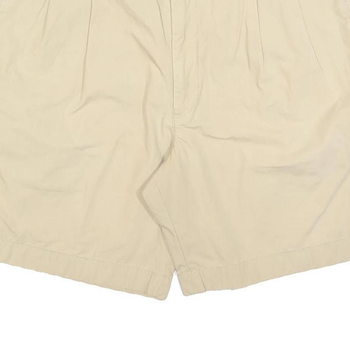 NAUTICA Mens Shorts Beige Casual Plain L W36 Cotton Blend Summer Wear