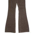 GARAGE DENIM Womens Regular Fit Flared Denim Dark Brown W26 L32 Button Cotton