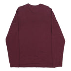 POLO RALPH LAUREN Mens Maroon Bear Graphic Long Sleeve Crew Neck L Cotton