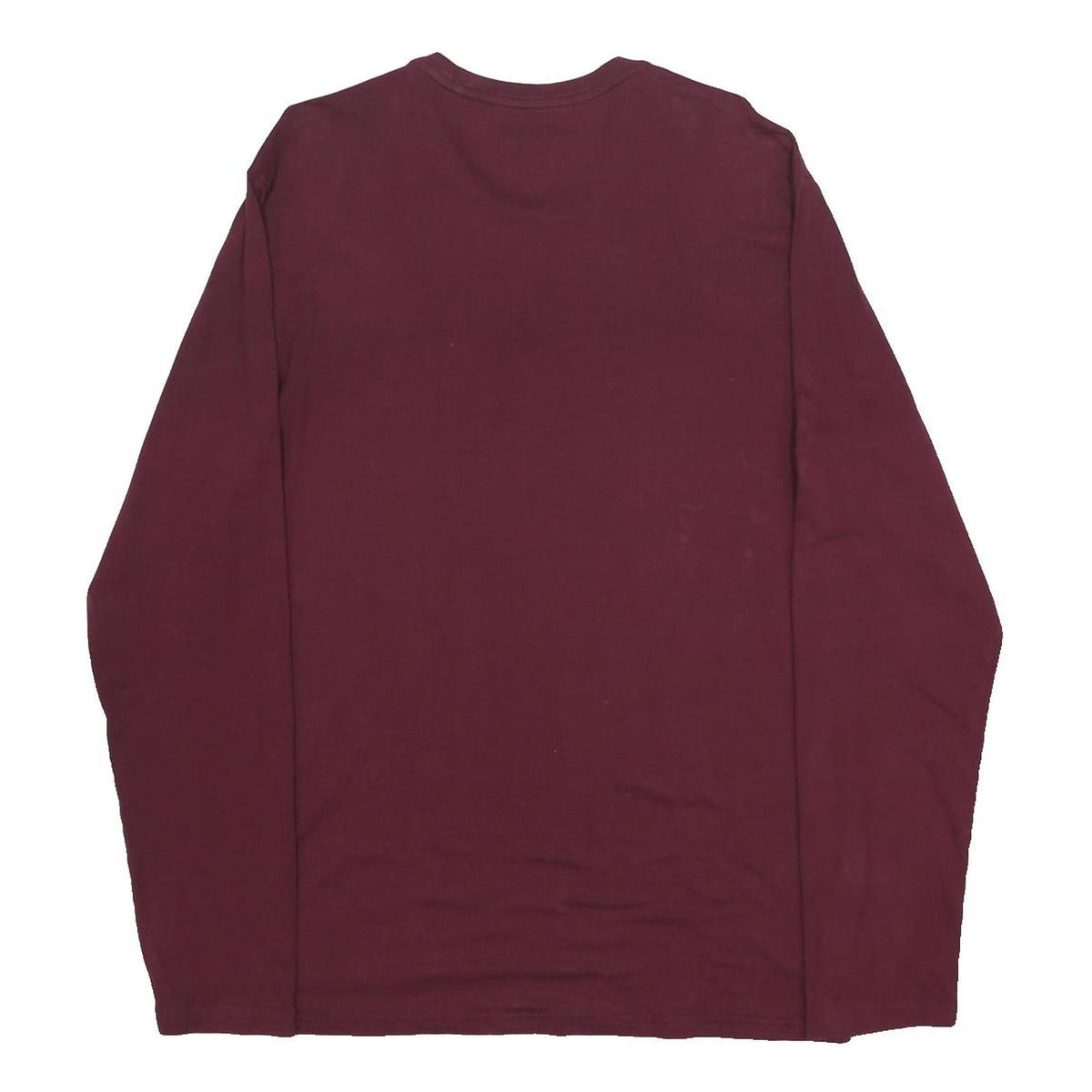 POLO RALPH LAUREN Mens Maroon Bear Graphic Long Sleeve Crew Neck L Cotton