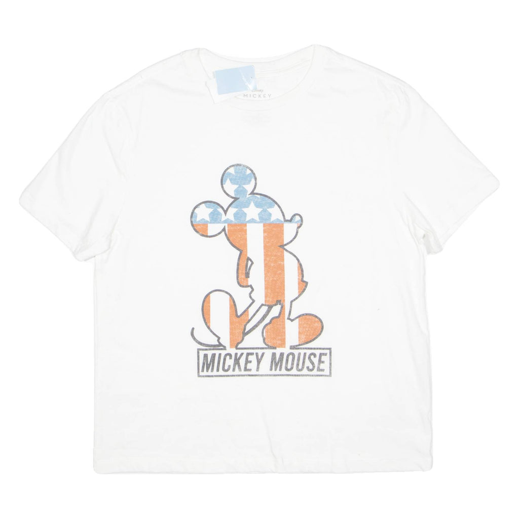 DISNEY Mickey Mouse Womens T-Shirt White USA M