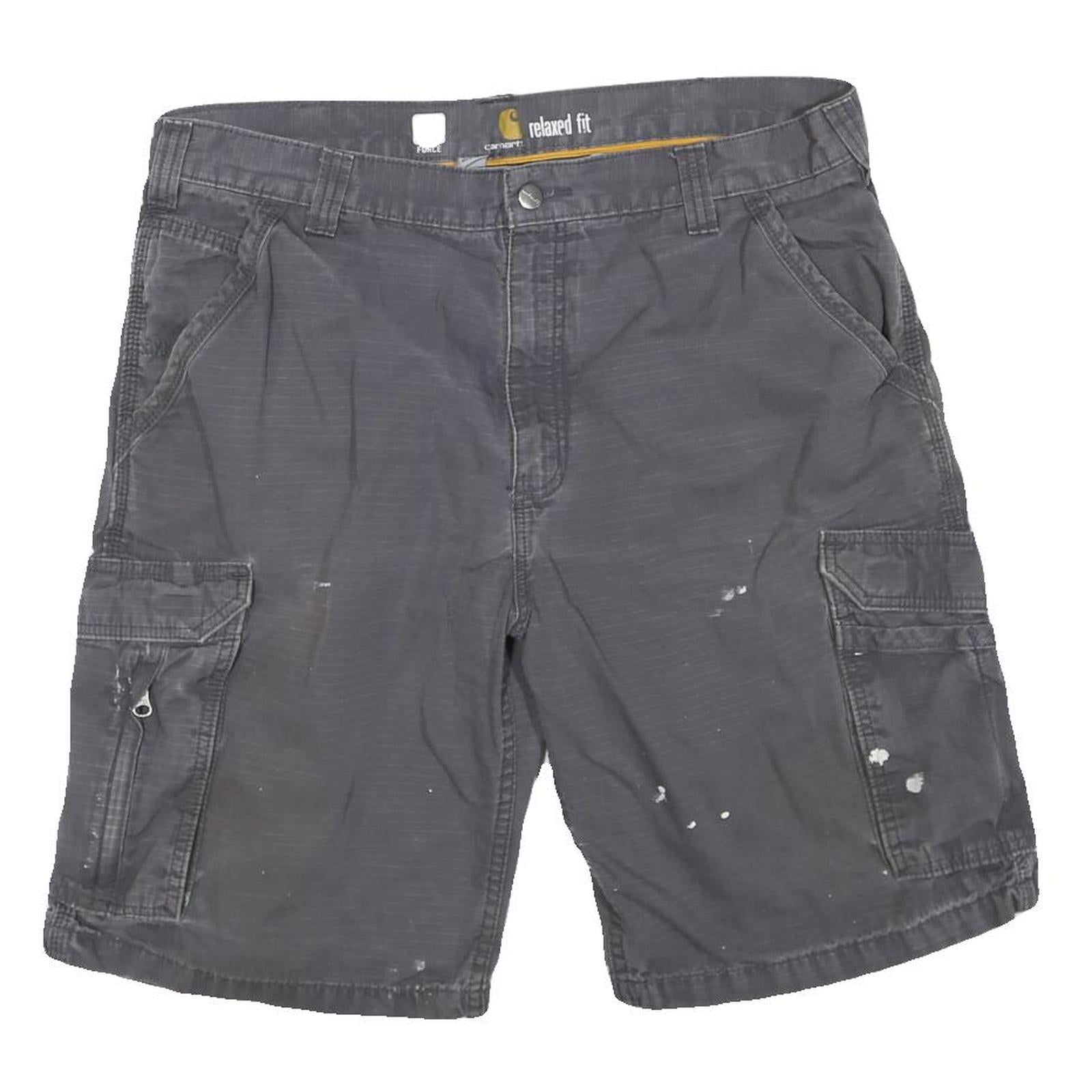 CARHARTT Mens Grey Cargo Shorts L W38 Relaxed Fit Durable Workwear