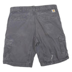 CARHARTT Mens Grey Cargo Shorts L W38 Relaxed Fit Durable Workwear