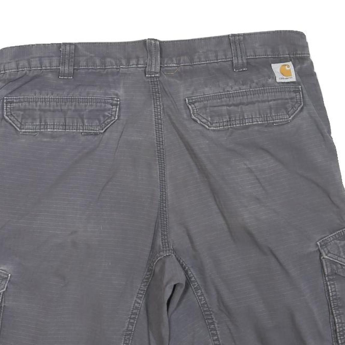 CARHARTT Mens Grey Cargo Shorts L W38 Relaxed Fit Durable Workwear