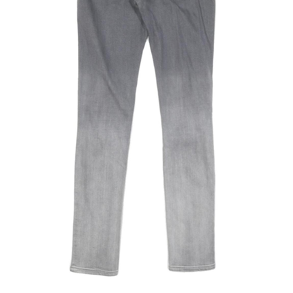 ALL SAINTS Womens Jeans Grey Ombre Regular Skinny Denim W28 L30 Stylish Zip