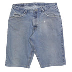 WRANGLER Mens Denim Blue Casual Shorts L W36 Comfortable Cotton Blend