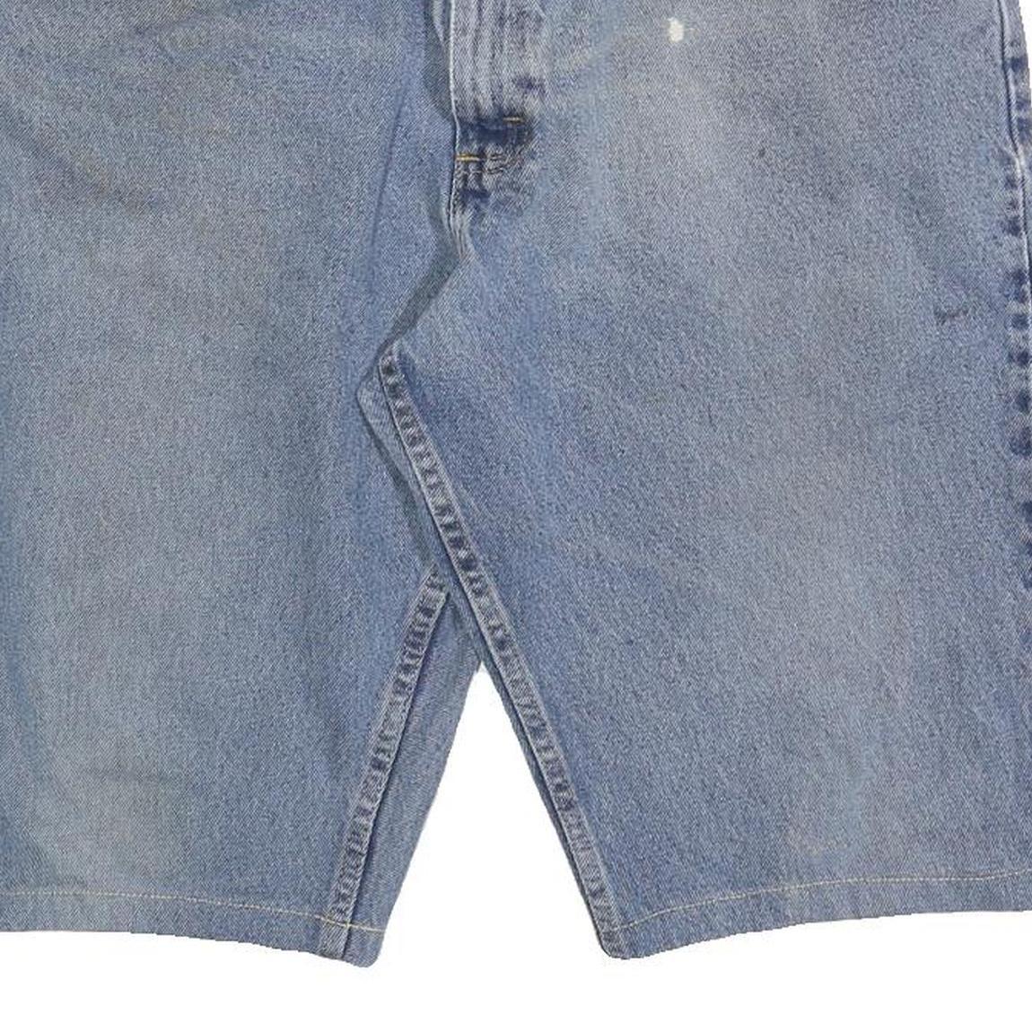 WRANGLER Mens Denim Blue Casual Shorts L W36 Comfortable Cotton Blend