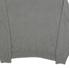 POLO RALPH LAUREN Mens Grey Plain V-Neck Basic Knit Jumper L Cotton Casual