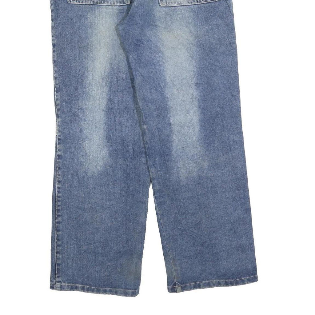 MAGENO Mens Jeans Blue Relaxed Straight Denim Medium W30 L27 Workwear Casual