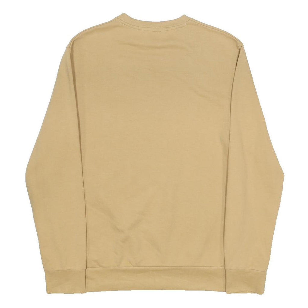 TIMBERLAND Mens Beige Crew Neck M Logo Printed Cotton Blend Sweatshirt