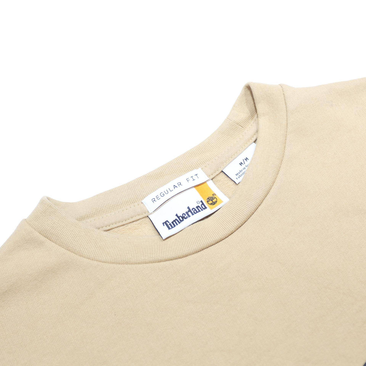 TIMBERLAND Mens Beige Crew Neck M Logo Printed Cotton Blend Sweatshirt