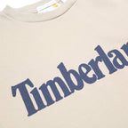TIMBERLAND Mens Beige Crew Neck M Logo Printed Cotton Blend Sweatshirt