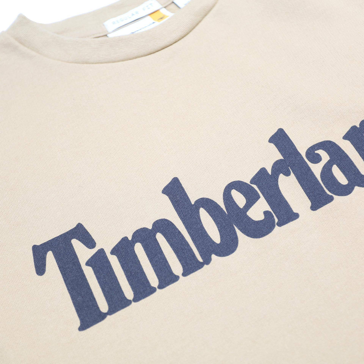 TIMBERLAND Mens Beige Crew Neck M Logo Printed Cotton Blend Sweatshirt