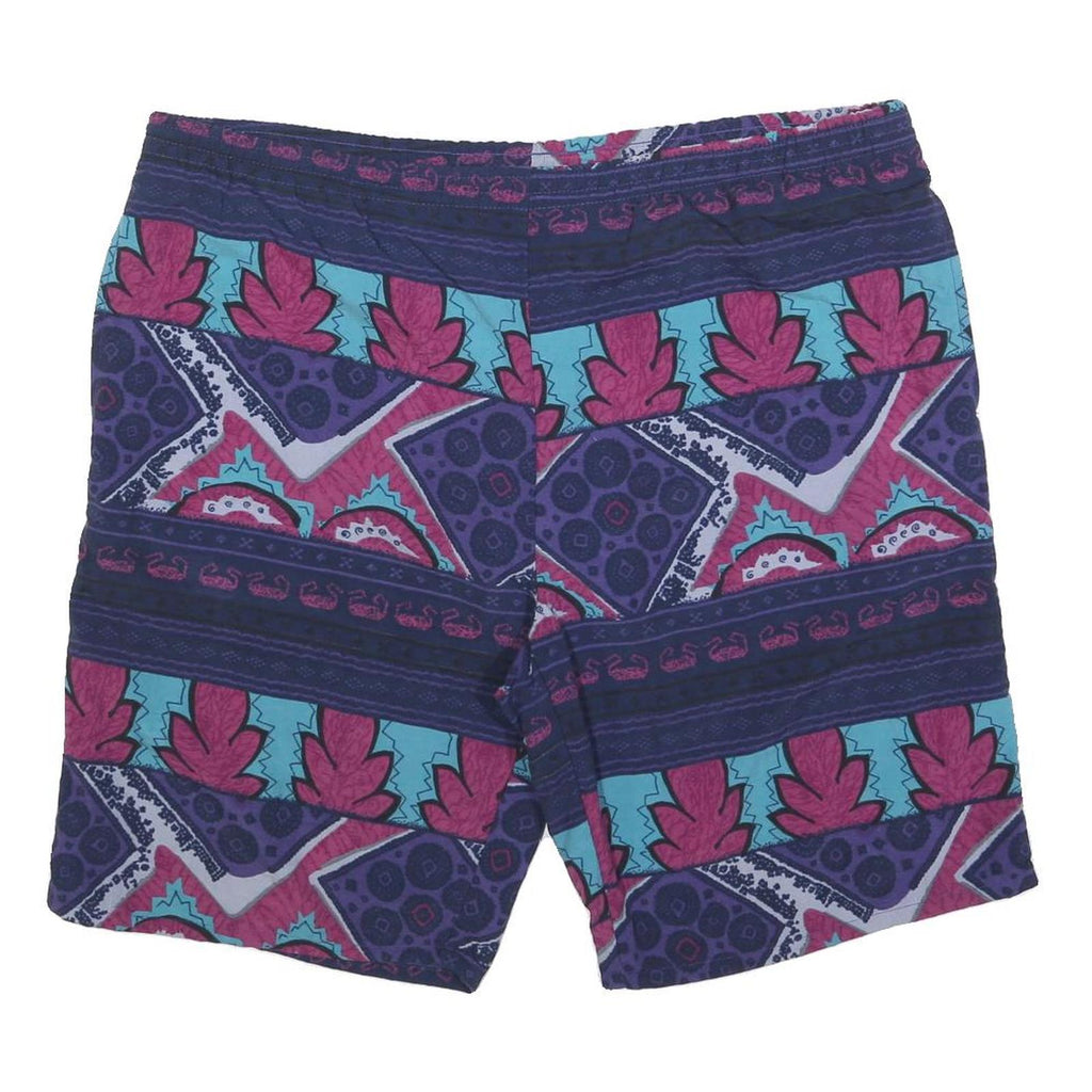 PLAYCREW OCEAN Mens Shorts Blue & Purple Geometric XL W42 Casual Summer