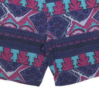 PLAYCREW OCEAN Mens Shorts Blue & Purple Geometric XL W42 Casual Summer