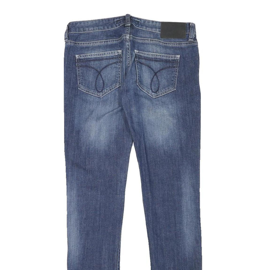 CALVIN KLEIN JEANS Womens Slim Blue Denim Jeans W29 L31 Stylish Zip Closure
