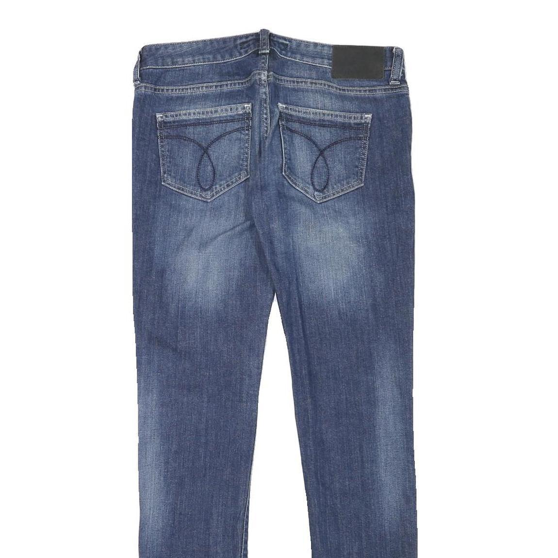 CALVIN KLEIN JEANS Womens Slim Blue Denim Jeans W29 L31 Stylish Zip Closure