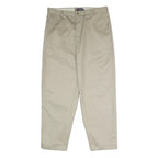CHAPS Mens Classic Beige Cotton Trousers W36 L30 Straight Zip Closure Smart
