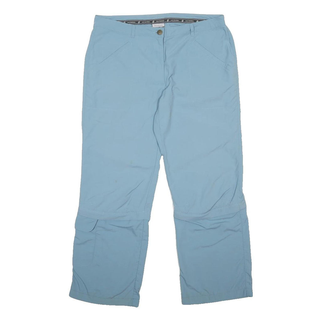 JACK WOLFSKIN Womens Polyamide Blue Regular Straight Trousers W33 L27 Outdoor