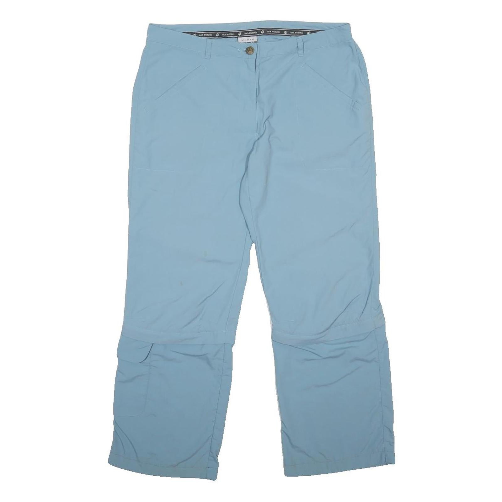 JACK WOLFSKIN Womens Polyamide Blue Regular Straight Trousers W33 L27 Outdoor