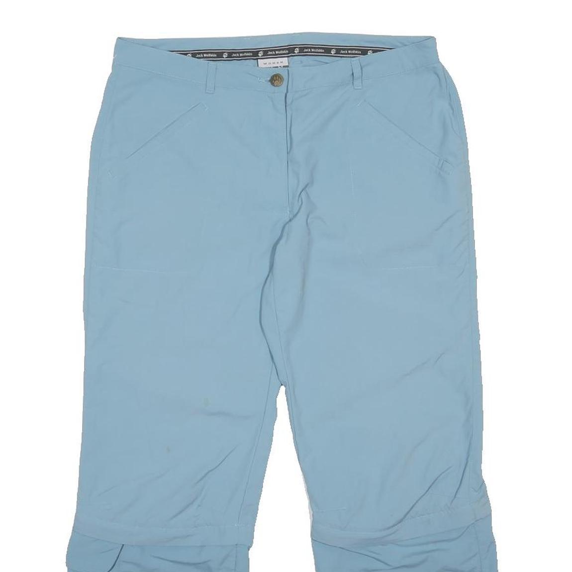 JACK WOLFSKIN Womens Polyamide Blue Regular Straight Trousers W33 L27 Outdoor