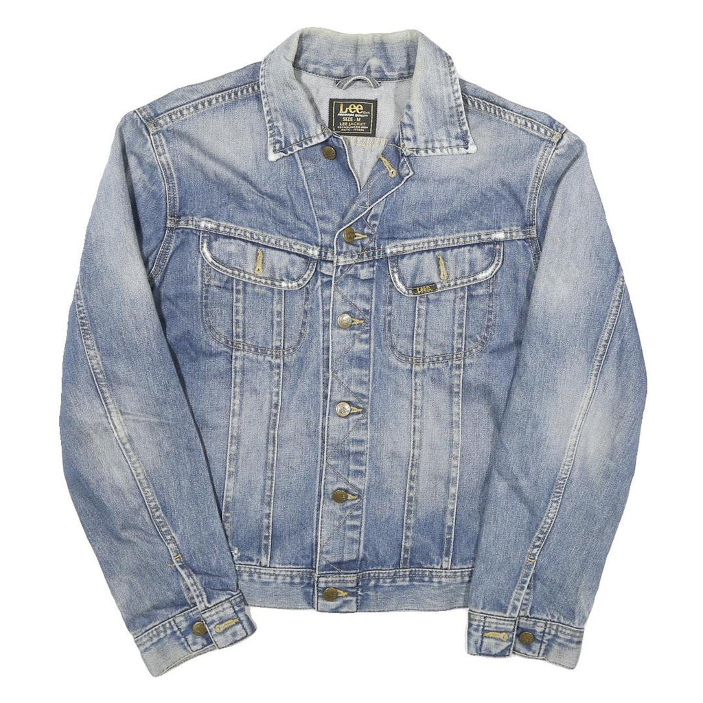 LEE Womens Blue Denim Jacket M Cotton Blend Classic Button Closure