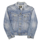 LEE Womens Blue Denim Jacket M Cotton Blend Classic Button Closure