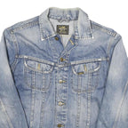 LEE Womens Blue Denim Jacket M Cotton Blend Classic Button Closure