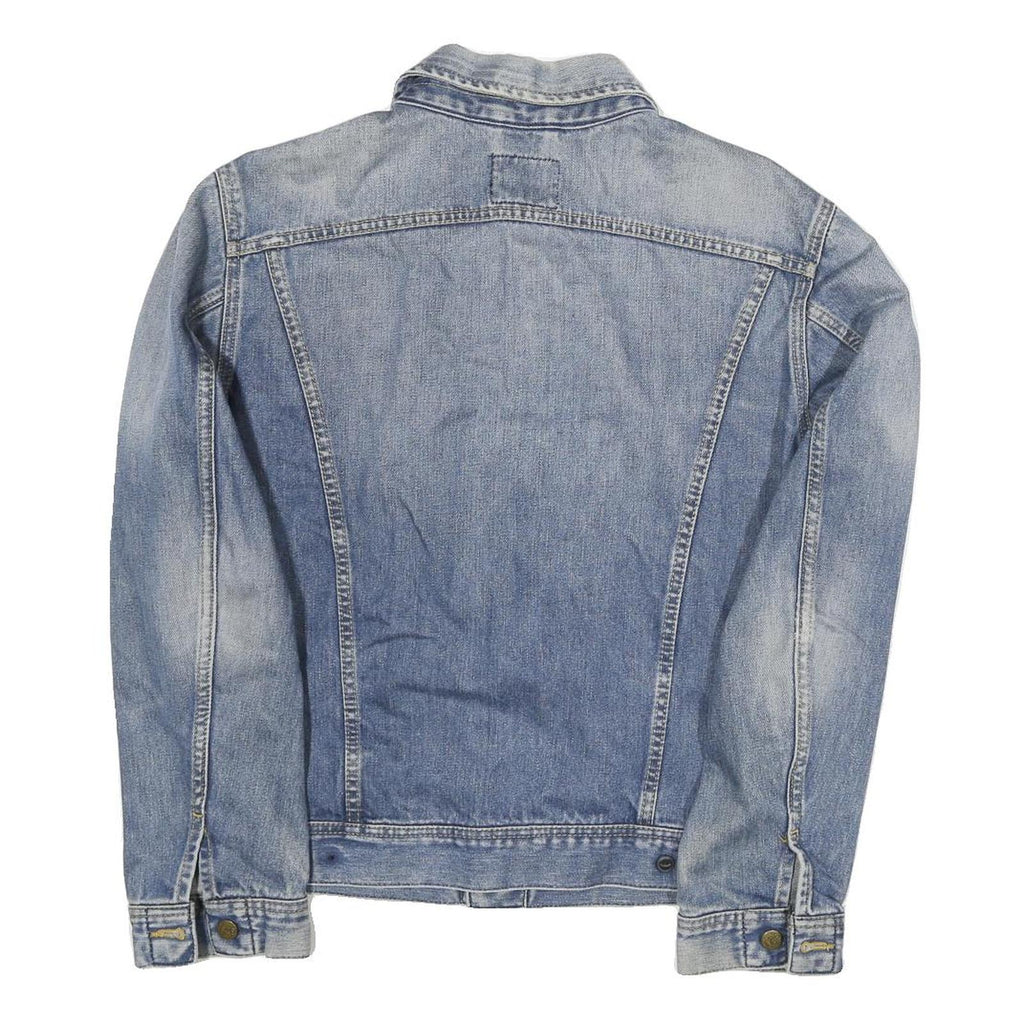 LEE Womens Blue Denim Jacket M Cotton Blend Classic Button Closure