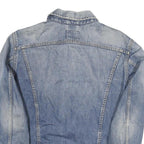 LEE Womens Blue Denim Jacket M Cotton Blend Classic Button Closure