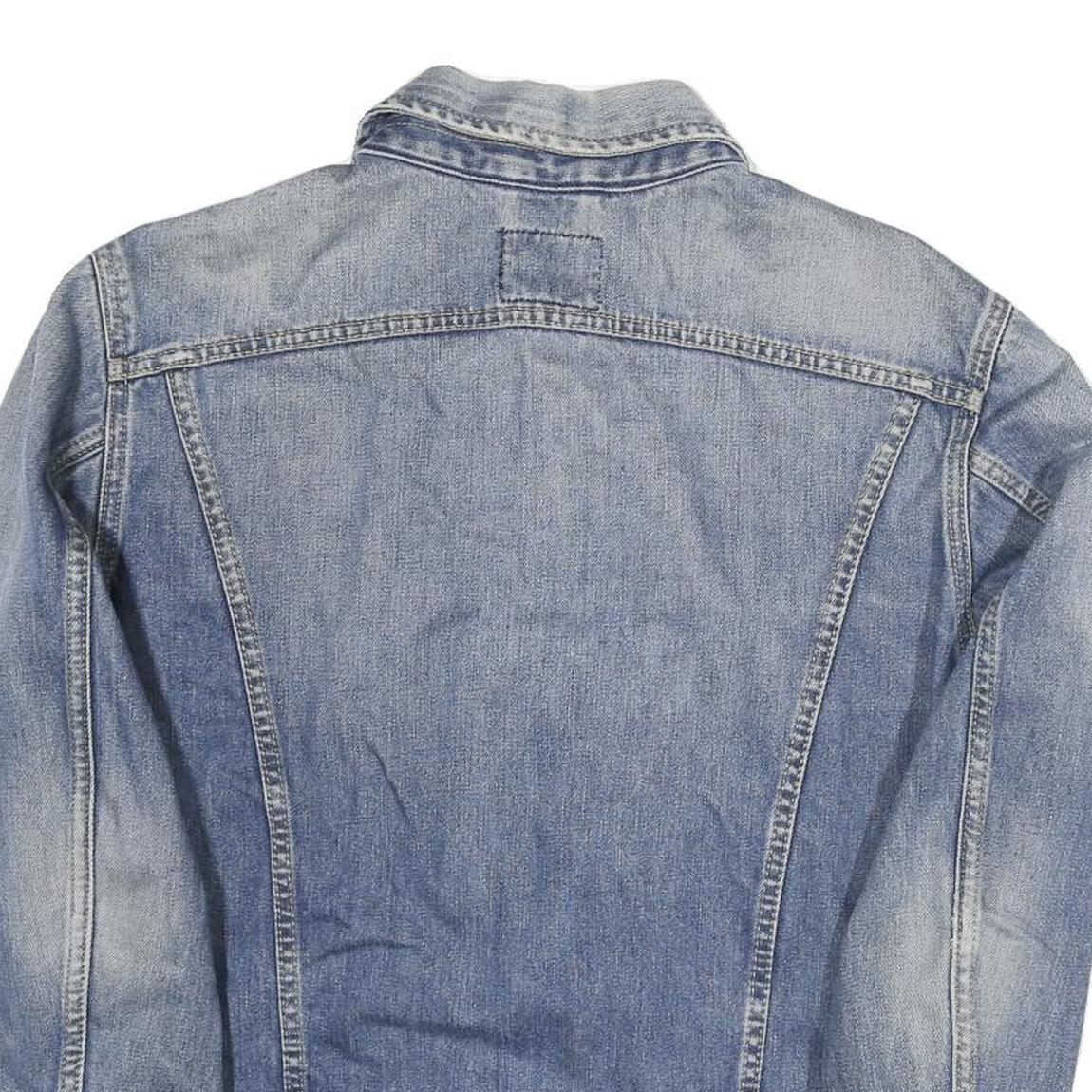 LEE Womens Blue Denim Jacket M Cotton Blend Classic Button Closure