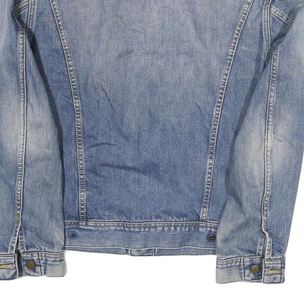 LEE Womens Blue Denim Jacket M Cotton Blend Classic Button Closure