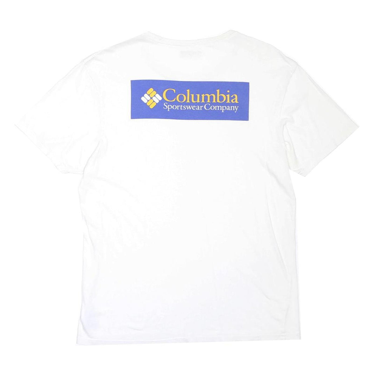 COLUMBIA Mens White Graphic T-Shirt M Short Sleeve Crew Neck Outdoor Casual