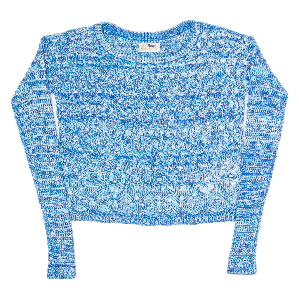HOLLISTER Womens Jumper Blue Open Knit S